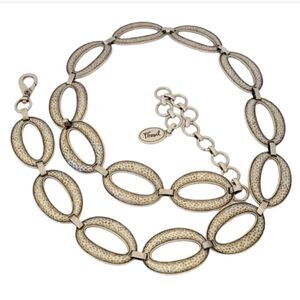 EC 90's FOSSIL HAMMERED METAL ADJUSTABLE BELT